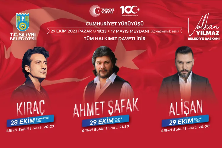 SİLİVRİ’DE DOLU DOLU CUMHURİYET COŞKUSU YAŞANIYOR