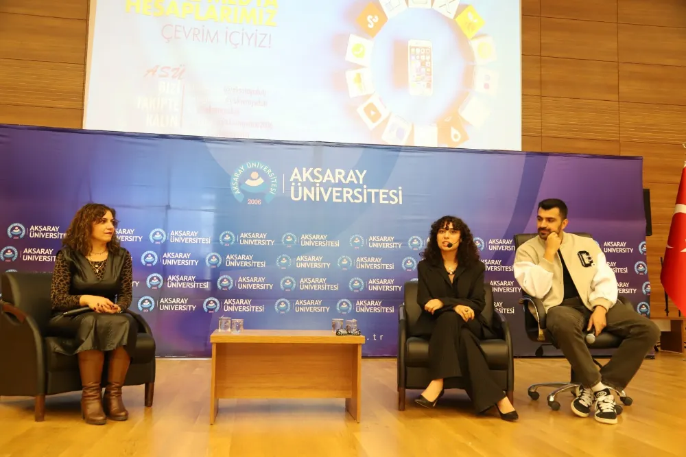 Aksaray Üniversitesi’nin ev sahipliğinde BKM Çok Güzel Hareketler Oyuncusu Tuğba Yılmaz öğrencilerle buluştu
